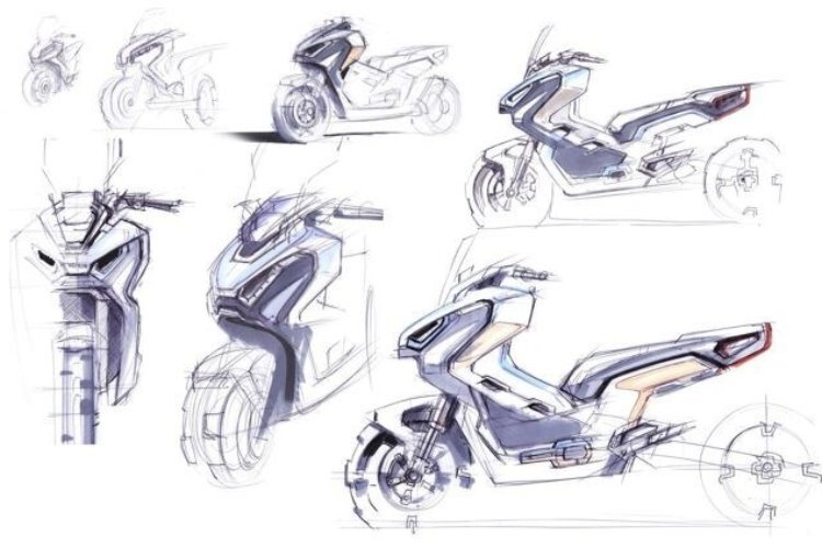 Stilstudien und Designvarianten zum Honda X-ADV