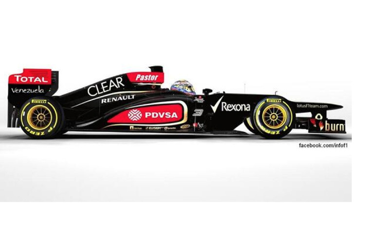 So könnte ein 2014er Lotus mit Maldonado aussehen