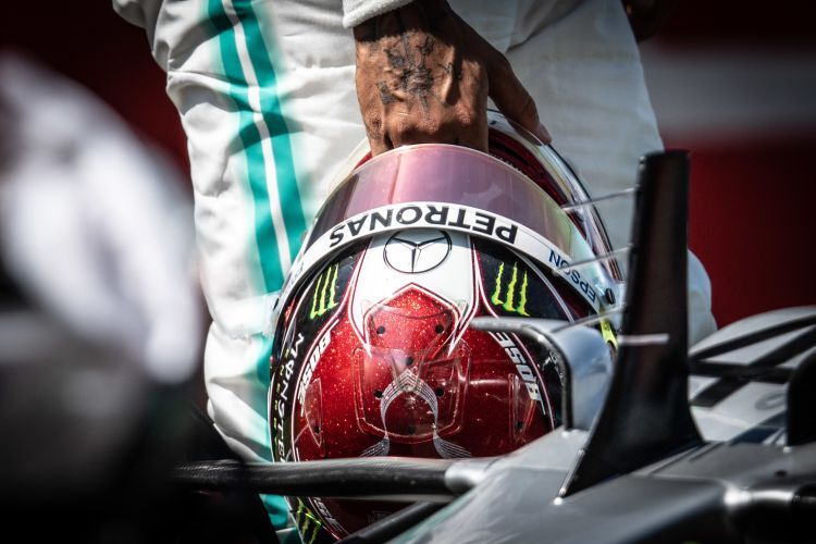 Der Helm von Lewis Hamilton