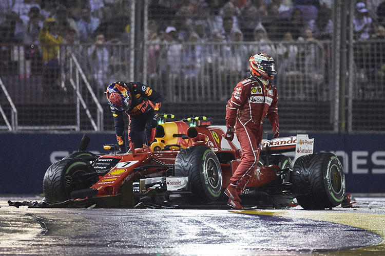 Singapur 2017: So endete das Rennen für Max Verstappen und Kimi Räikkönen