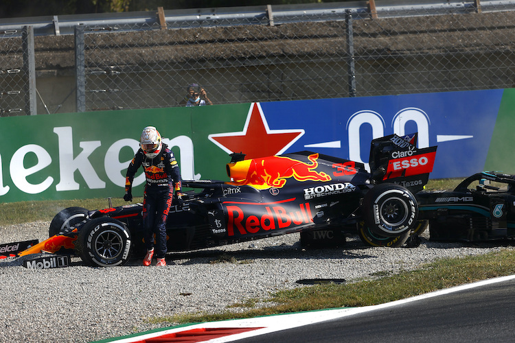 Max Verstappen und Lewis Hamilton bewerten den Crash natürlich unteschiedlich 
