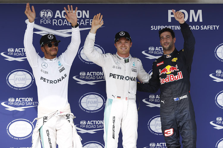Hamilton, Rosberg, Ricciardo