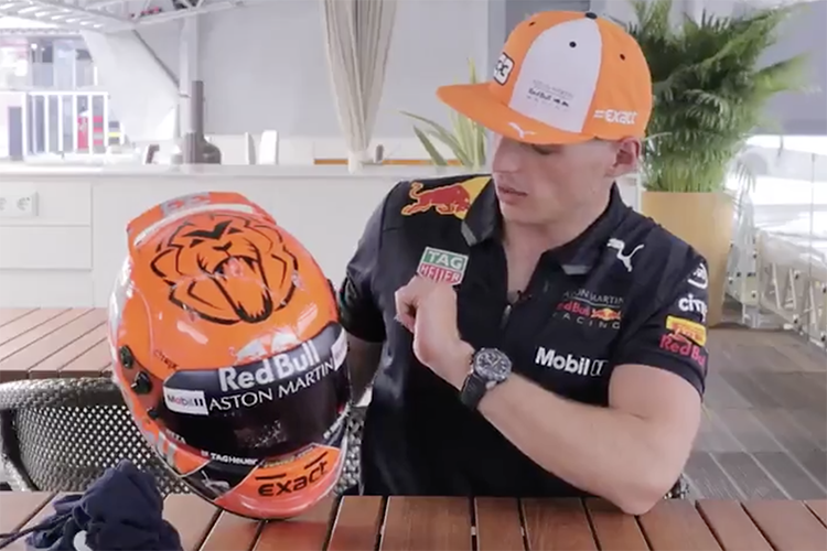 Max Verstappen und sein neuer Helm