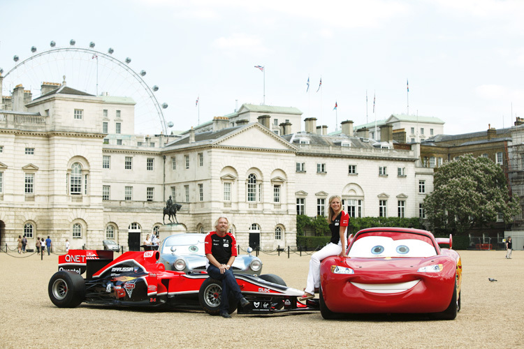 Virgin Racing wirbt für «Cars 2»