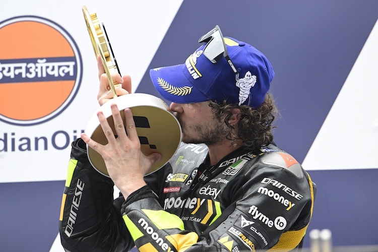 Der bislang einzige MotoGP-Sieger in Indien: Marco Bezzecchi gewann 2023