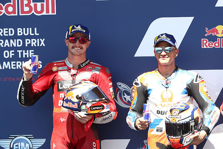 Nicht immer jubeln nur Italiener bei Ducati: Miller und Martin in Texas 2022 nach dem Quali