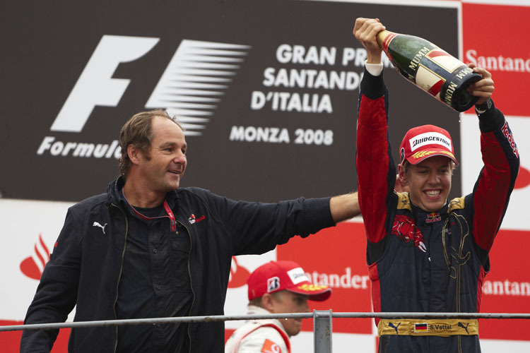 Gerhard Berger und Sebastian Vettel 2008