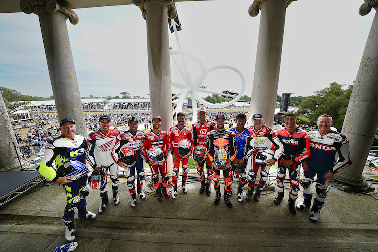 Die MotoGP-Stars und Legenden beim Goodwood Festival of Speed