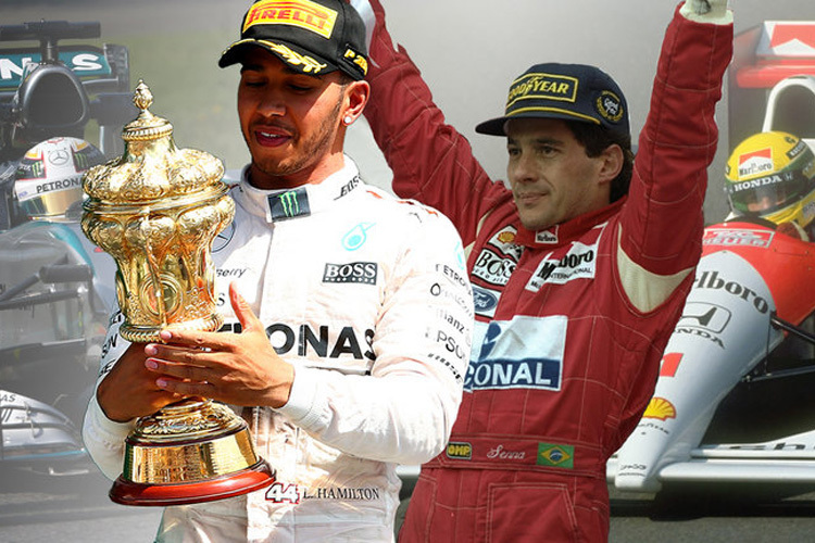 Lewis Hamilton und Ayrton Senna