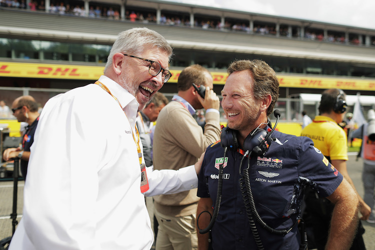 Ross Brawn mit Red Bull Racing-Teamchef Christian Horner