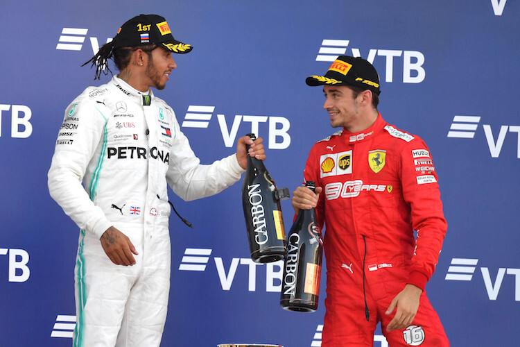 Lewis Hamilton und Charles Leclerc in Sotschi