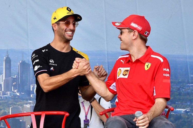 Daniel Ricciardo und Sebastian Vettel