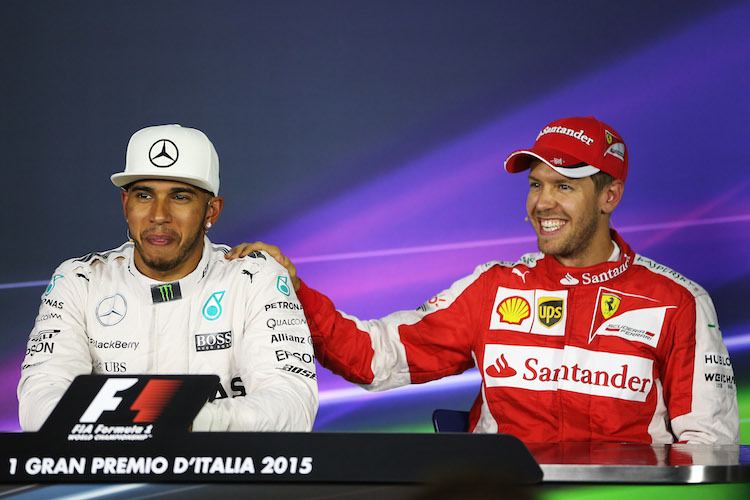 Pressekonferenz nach dem Qualifying - Hamilton und Vettel