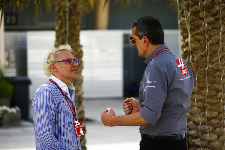 Jacques Villeneuve mit Haas-Teamchef Günther Steiner