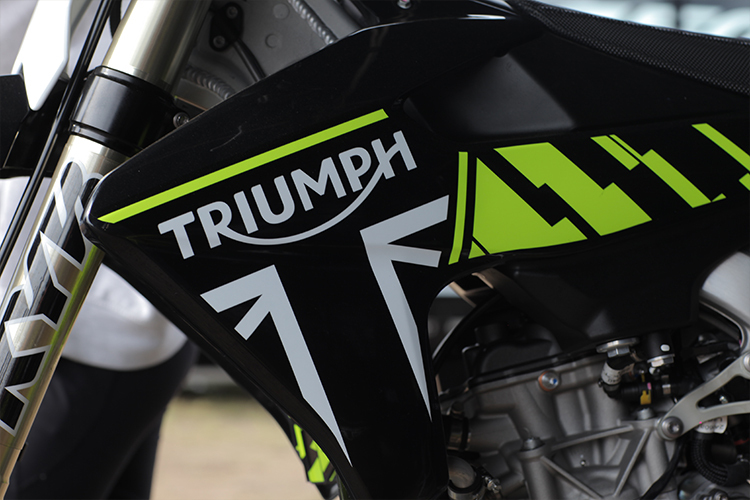 Die neuen Triumph Dirtbikes können im Talkessel besichtigt werden