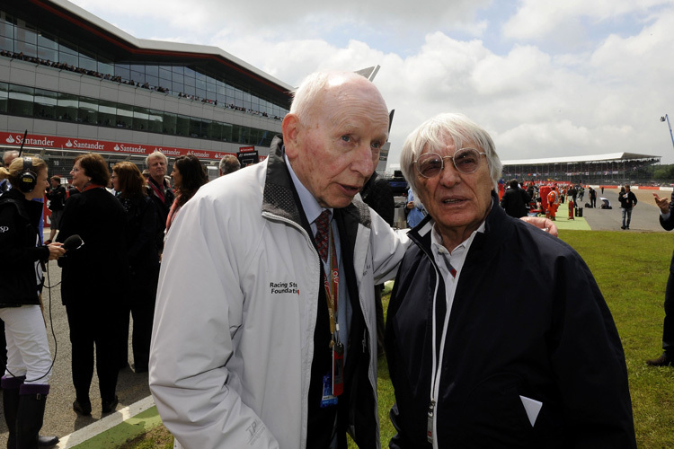Rennlegende John Surtees mit Formel-1-Promoter Bernie Ecclestone