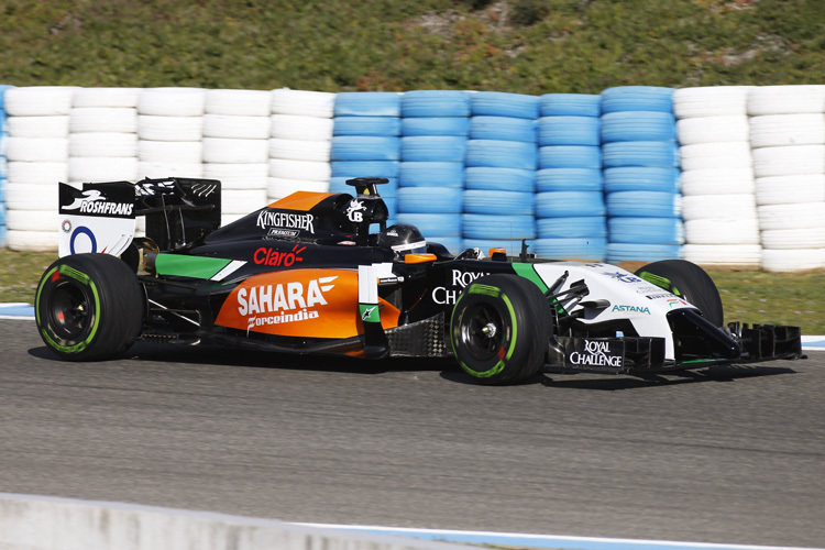 Sergio Pérez im neuen Force India VJM07: Noch viele Kinderkrankheiten