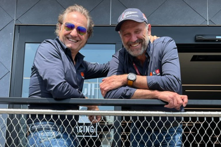 Hubert Trunkenpolz und Heinz Kinigadner, zweifacher Motocross-Weltmeister auf KTM