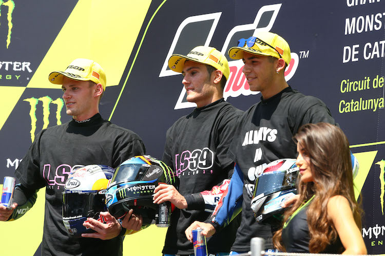 Podium Moto3 - Binder, Navarro, Bastianini