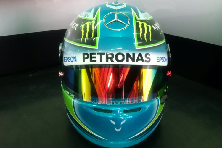 Lewis' neuen Helm werden wir leider im Rennen nicht sehen