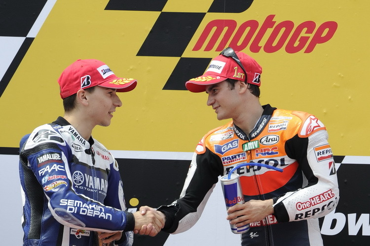 Lorenzo (l.) und Pedrosa (r.) dominierten den Estoril-GP
