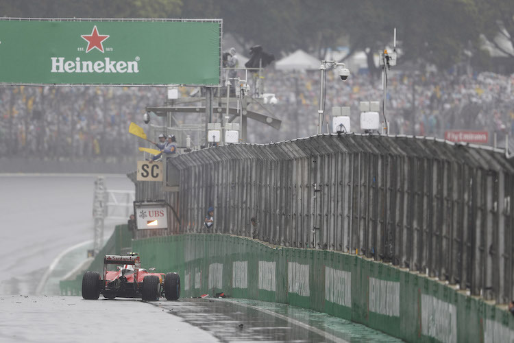Unfall von Kimi Räikkönen in Brasilien