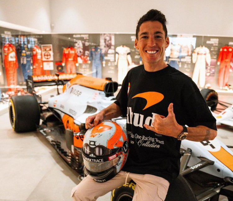 Aleix besuchte auch das McLaren-Museum in Barcelona.