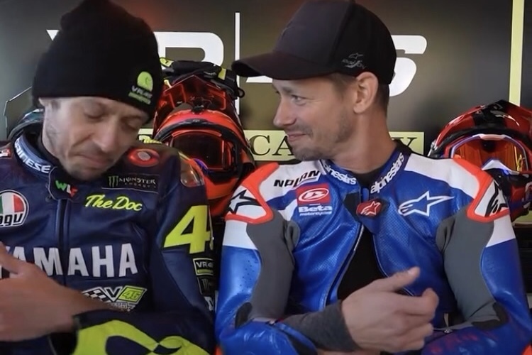 Valentino Rossi und Casey Stoner auf der MotoRanch in Tavullia