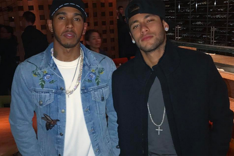 Lewis Hamilton mit Neymar