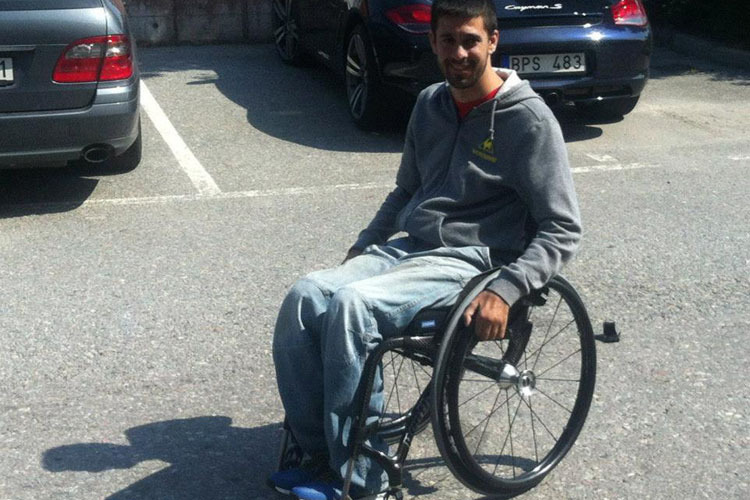 Joan Lascorz und sein neuer Rollstuhl