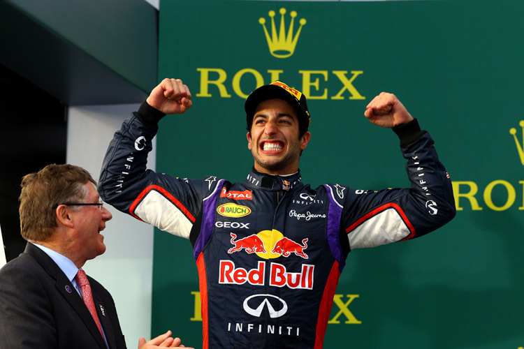 Australien-GP 2014: Das erste Heimrennen für Red Bull Racing beendete Daniel Ricciardo auf dem Treppchen, kurz darauf wurde er disqualifiziert