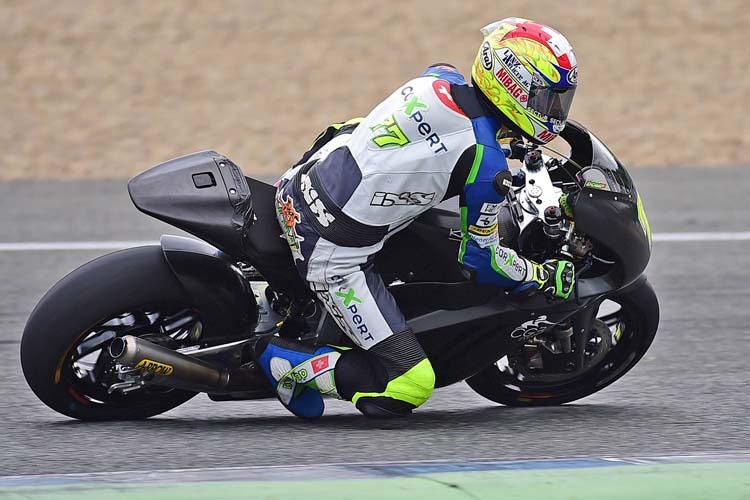 Fährt auch 2015 mit WP Suspension: Kalex-Neuling Domi Aegerter im November in Jerez