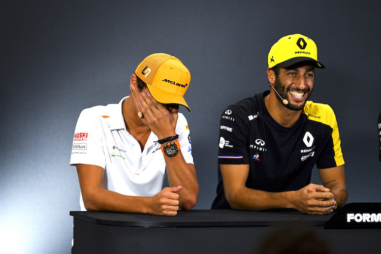 Lando Norris und Daniel Ricciardo 2019 in Singapur