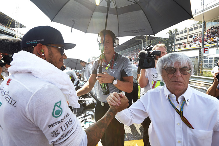 Lewis Hamilton und Bernie Ecclestone in Monza