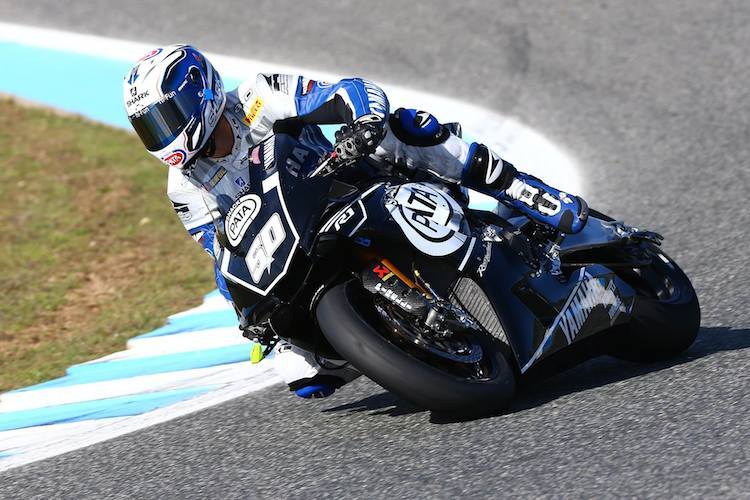 Sylvain Guintoli testet am heutigen Donnerstag als einziger Yamaha-Pilot