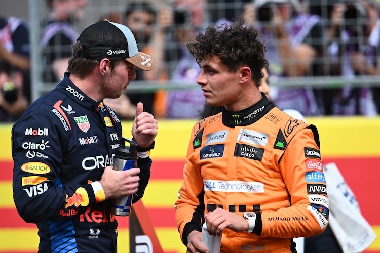 Max Verstappen und Lando Norris in Texas