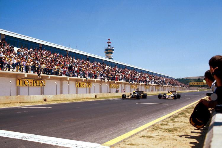Senna gegen Mansell in Jerez 1986
