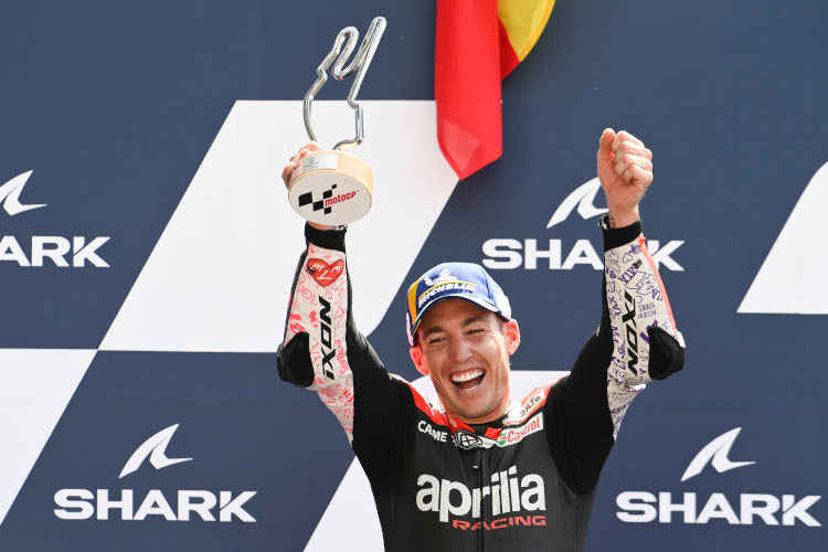 Aleix Espargaró jubelte in Le Mans über den dritten Podestplatz in Serie