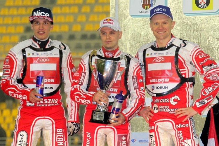 Piotr Pawlicki, Jaroslav Hampel und Krzysztof Kasprzak bei der Siegerehrung