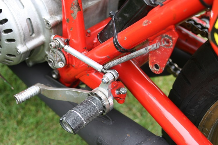 Hailwoods Ducati ist ein unrestauriertes Rennmotorrad, gezeichnet vom Gebrauch