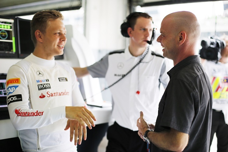 Ex-Formel-1-Fahrer Kevin Magnussen (li.) mit seinem Vater dem Corvette-Piloten Jan Magnussen (re.)