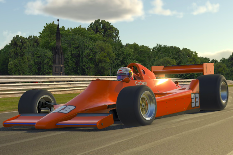 Max Verstappen 2020 virtuell im Lotus 79