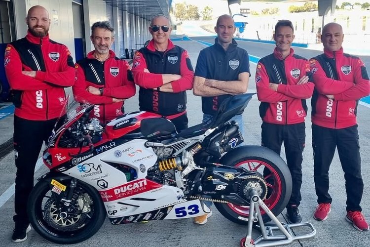 Valentin Debise beim Jerez-Test mit Renzi Ducati