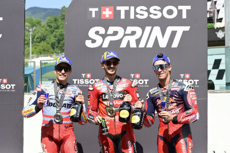 Le podium après le Mugello Sprint