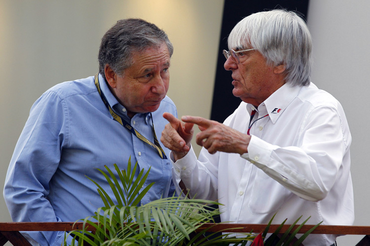FIA-Präsident Jean Todt und Formel-1-Promoter Bernie Ecclestone