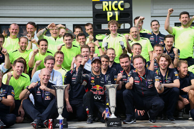 Red Bull Racing feierte in Ungarn Daniel Ricciardos zweiten Sieg