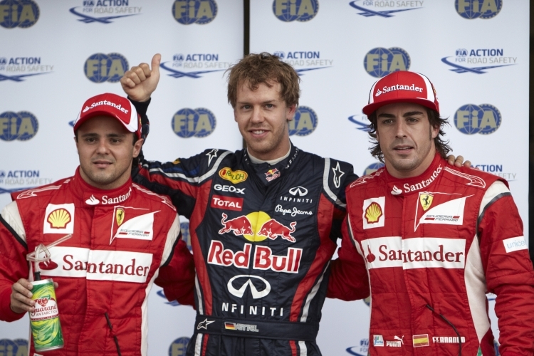 Massa, Vettel, Alonso