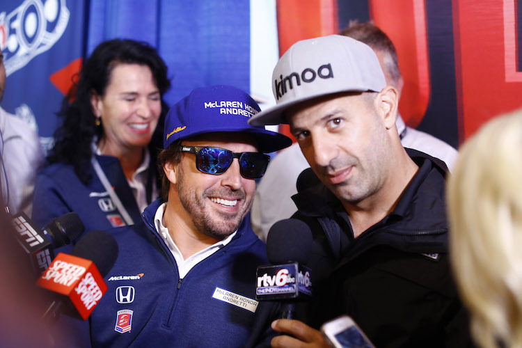 Fernando Alonso mit Tony Kanaan