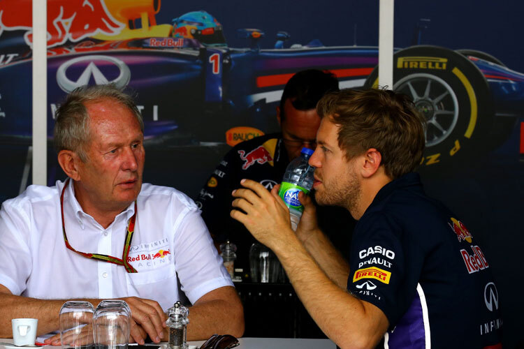 Sebastian Vettel mit Helmut Marko