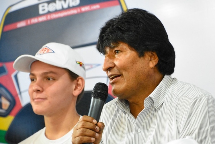 Marquito Bulacia (li.), Präsident Evo Morales